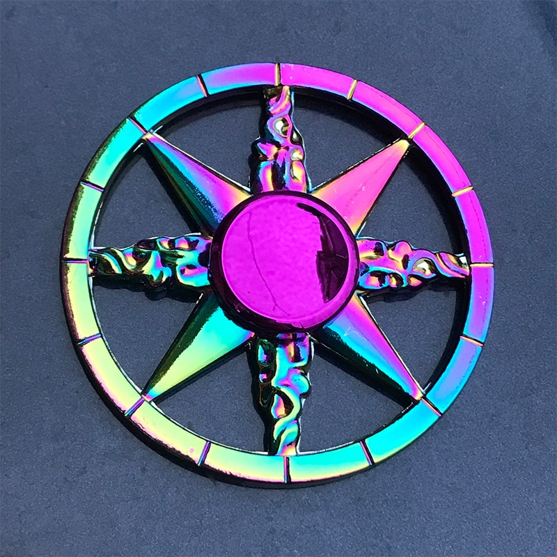 Whale Tri Fidget Hand Spinner Metal Finger Focus Toy Fidget Spinner R188 Electroplate Hybrid Bearing Toys for Children Wholesale