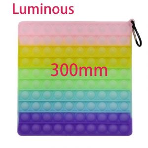 Luminous Glow in Dark Pop It Push Bubble Fidget Toys Stress Relief Toy Antistress Soft Squishy