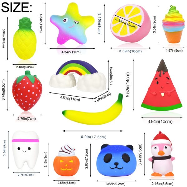 Kawaii Squishy Toys Fruit Animal Funny Slow Rising Antistress Squishies Educational Children Toy Cute Party Home Decoration Gift - Image 2