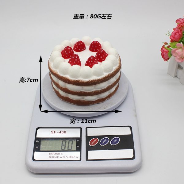 New slow rebound toy beautiful Squishy anti-stress strawberry mini cake, slow rebound ice cream bite a bite pu simulation rainbo - Image 6