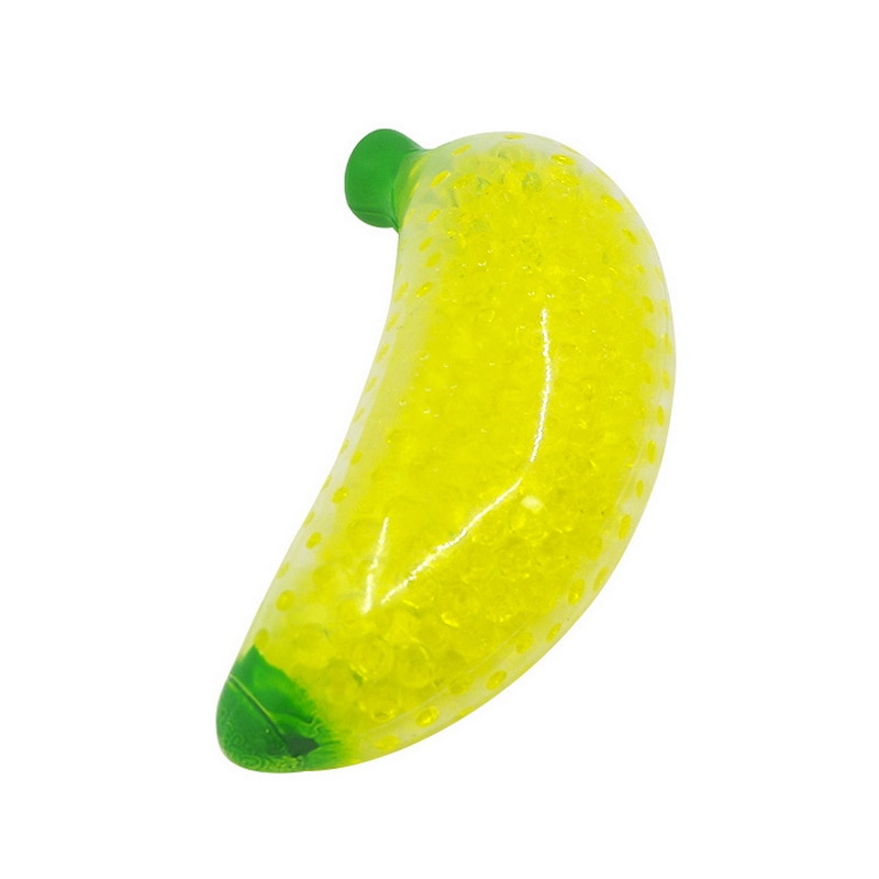 Spongy Banana Grape Bead Stress Ball Toys Squeeze Soft Fruit Shape Sensory Decompression Toy for Adult Kids Fidget Squishy Toys