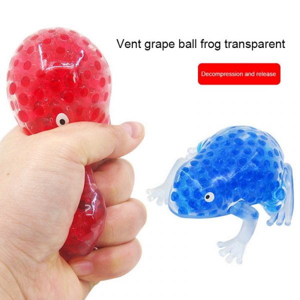 Spongy Banana, Squishy Grape Bead Stress Ball Toy, Squeeze Soft Fruit Shape, Sensory Decompression Fidget for Adults Kids - Image 3