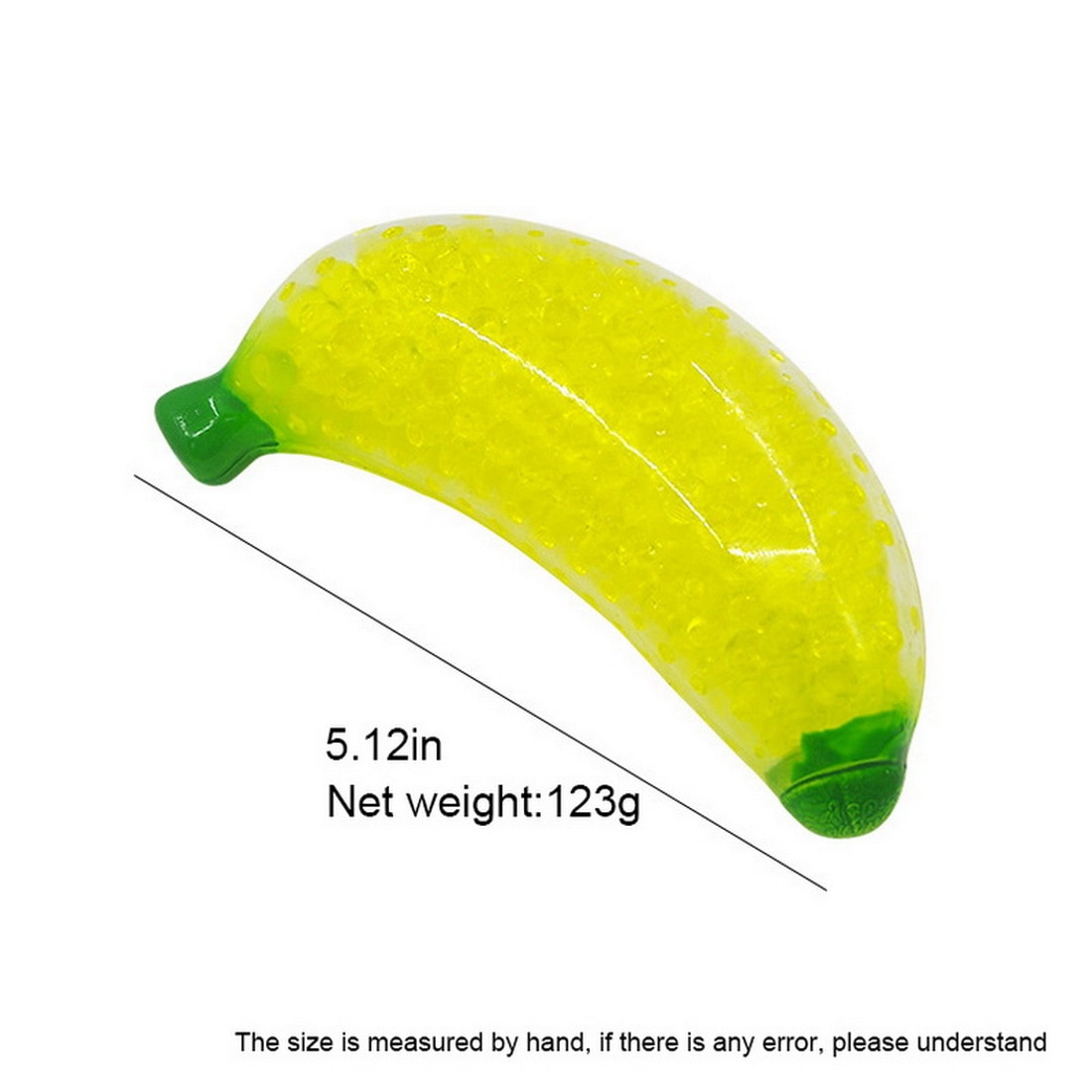 Spongy Banana Grape Bead Stress Ball Toys Squeeze Soft Fruit Shape Sensory Decompression Toy for Adult Kids Fidget Squishy Toys