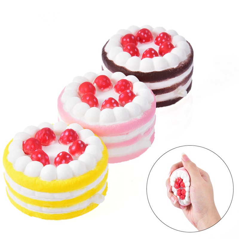 Fun Antistress Squishy Cake Novelty Gag Toys Funny Squishe Stress Relief Practical Jokes Toys For Popular Squeeze Gifts