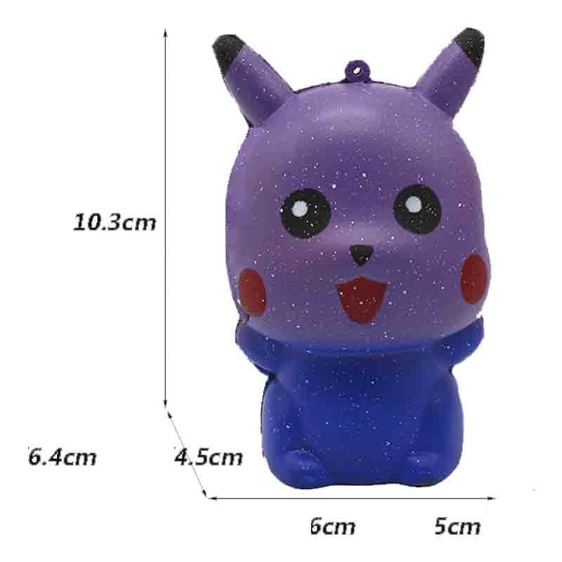 Kawaii Squishy Pikachu Kleurrijke Galaxy Gesimuleerde Pokemon Fidget Speelgoed Langzaam Stijgende Antistress Stress Zachte Squee