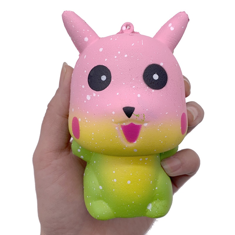 Kawaii Squishy Pikachu Kleurrijke Galaxy Gesimuleerde Pokemon Fidget Speelgoed Langzaam Stijgende Antistress Stress Zachte Squee